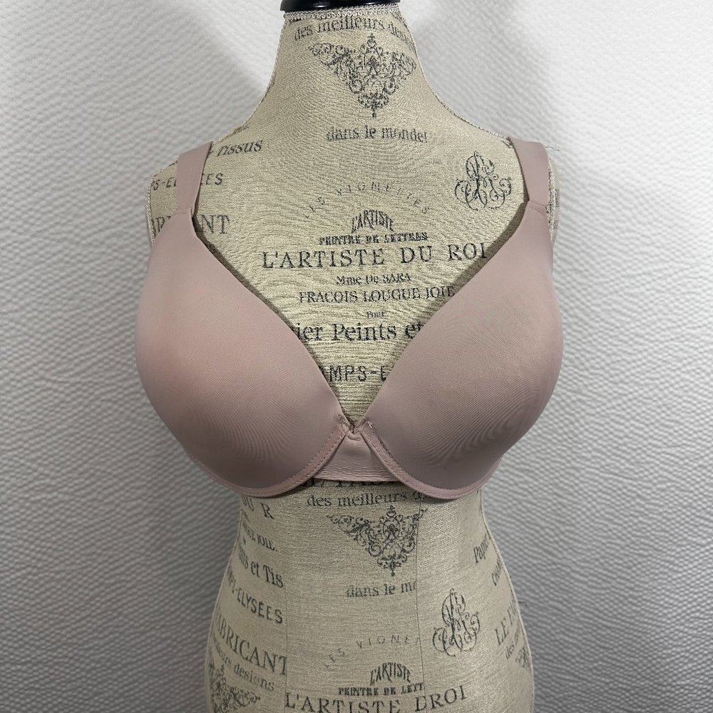 Vince Camuto Womens Beige/Pink Underwire Padded T Shirt Bra Sz 40D Comfort Strap